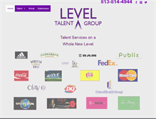 Tablet Screenshot of leveltalentgroup.com